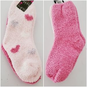 Nicole Miller New York Girls Pink Hearts Socks